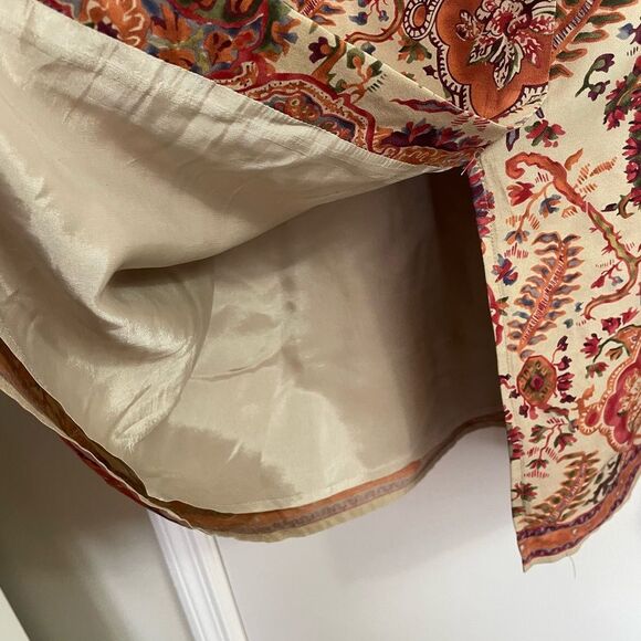 VTG Sundance Wool/Silk Blend Paisley Print Bohemian Cottage Core Skirt Sz 14P - Picture 7 of 7